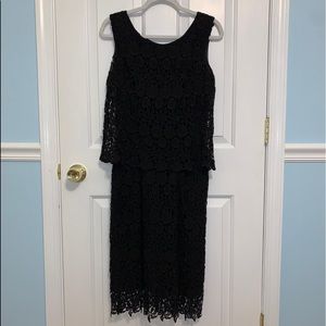 vintage black layered dress